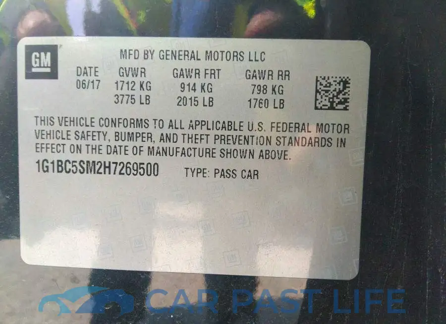 1G1BC5SM2H7269500# 9