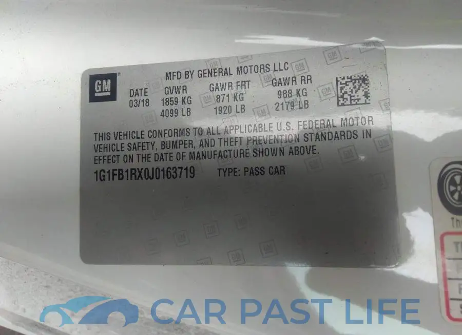 1G1FB1RX0J0163719# 9