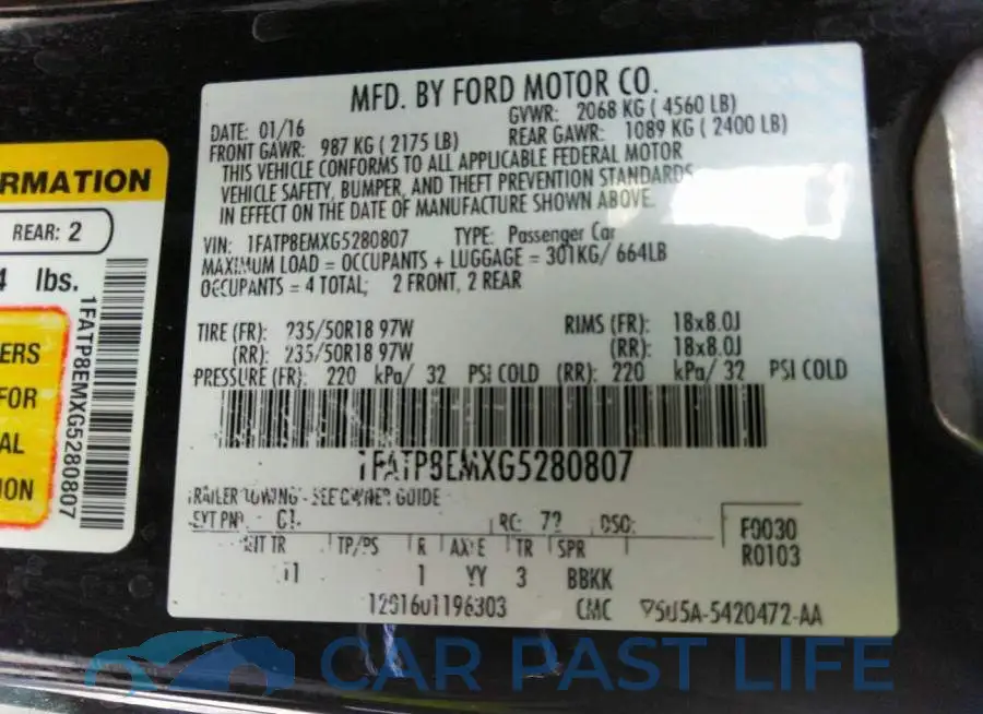 1FATP8EMXG5280807# 9