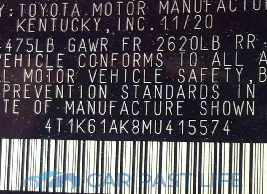 4T1K61AK8MU415574# 9