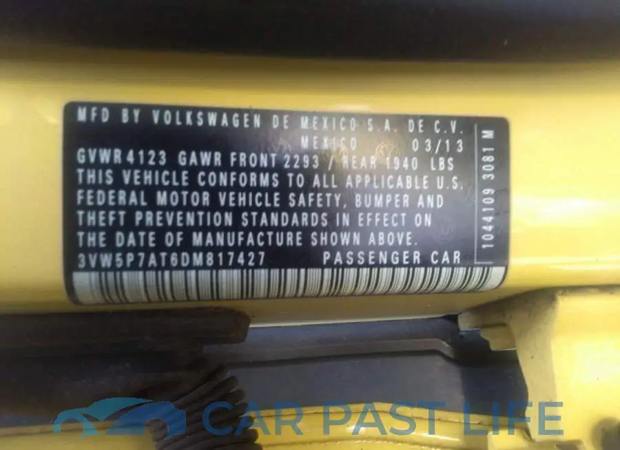 3VW5P7AT6DM817427# 9