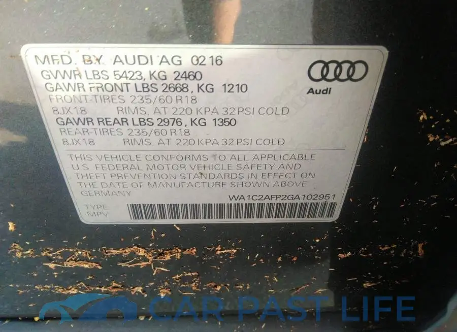 WA1C2AFP2GA102951# 9