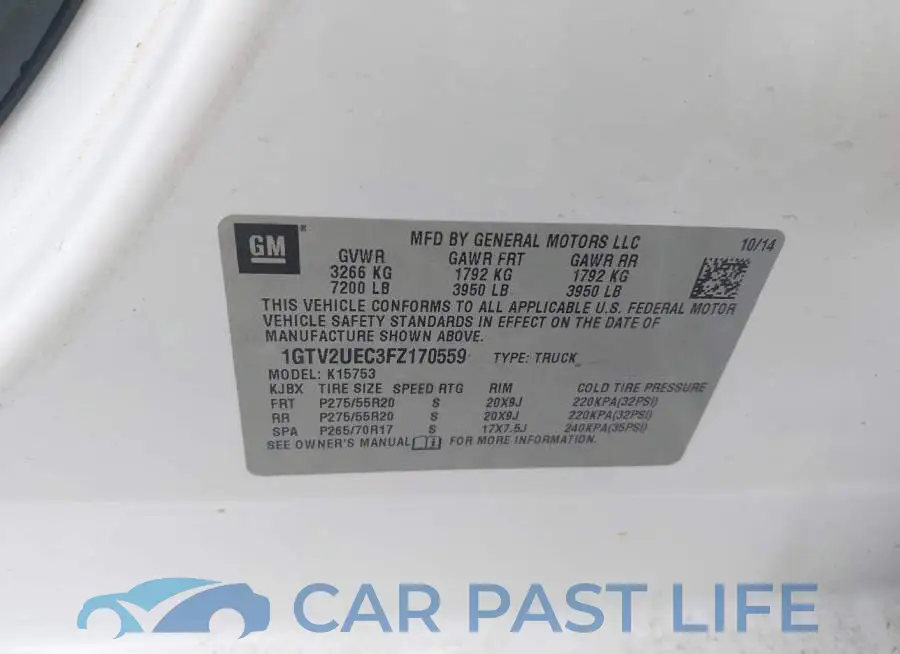 1GTV2UEC3FZ170559# 9