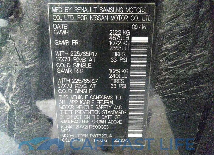 KNMAT2MV2HP500063# 9