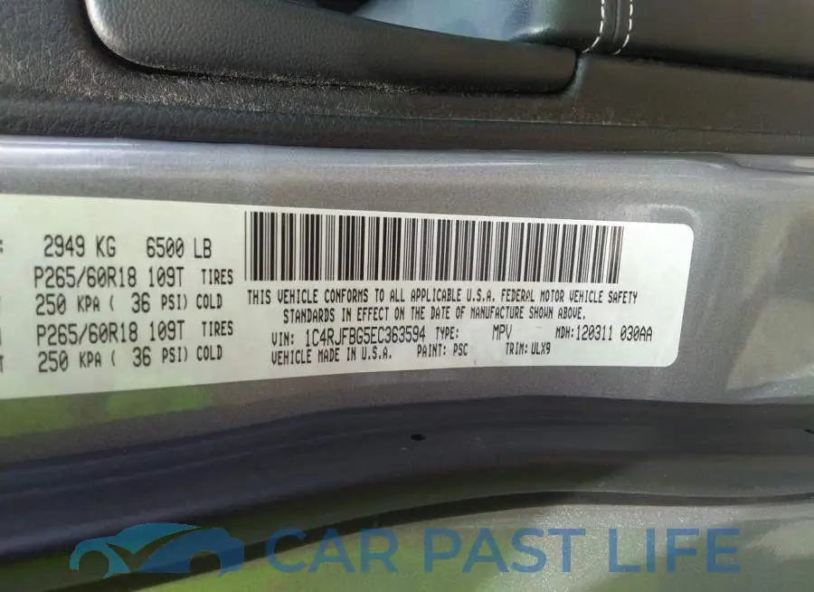 1C4RJFBG5EC363594# 9