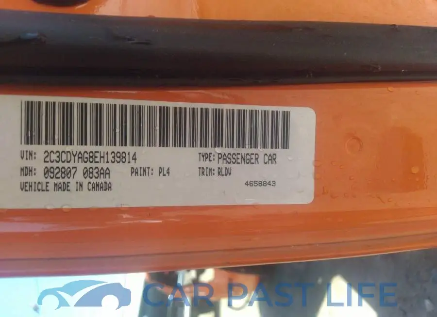 2C3CDYAG8EH139814# 9