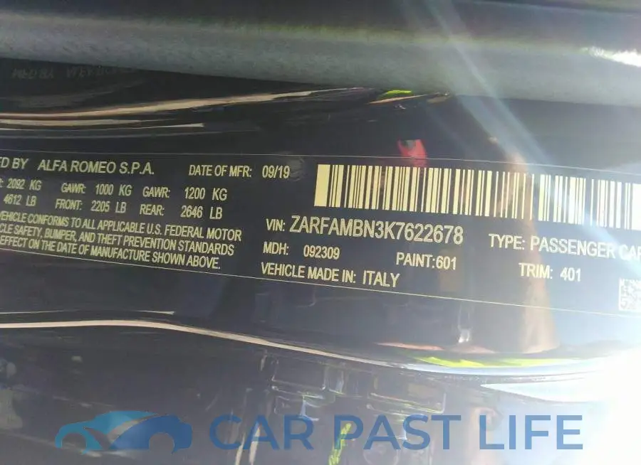ZARFAMBN3K7622678# 9