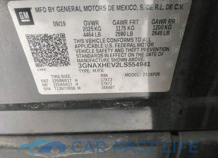 3GNAXHEV2LS554941# 9