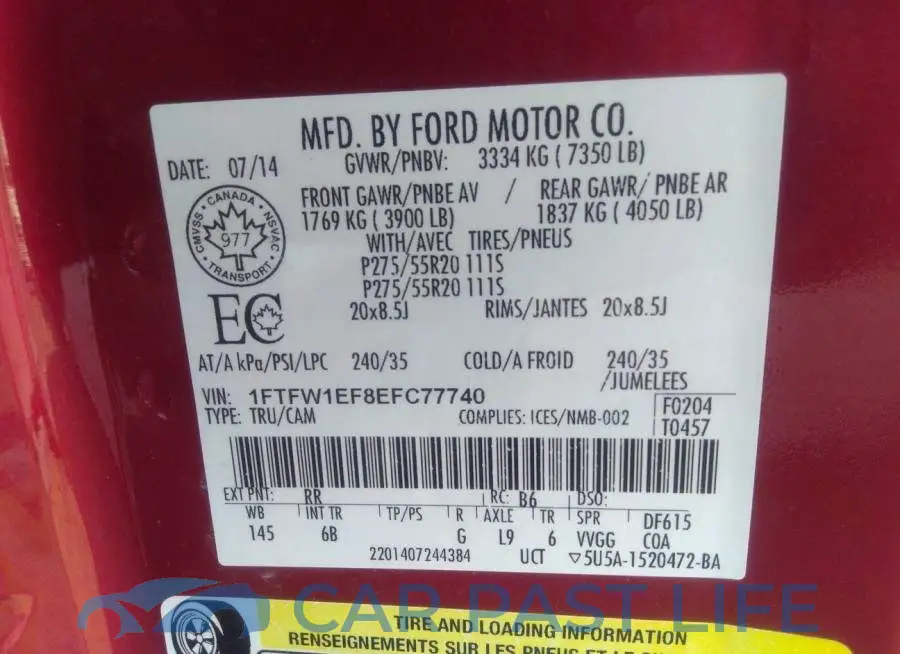 1FTFW1EF8EFC77740# 9