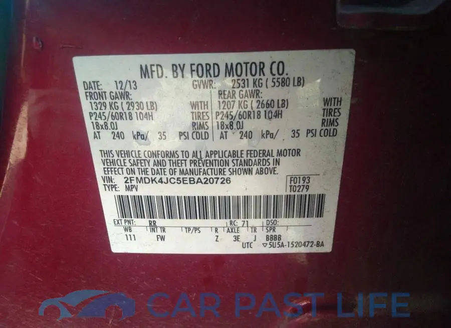 2FMDK4JC5EBA20726# 9