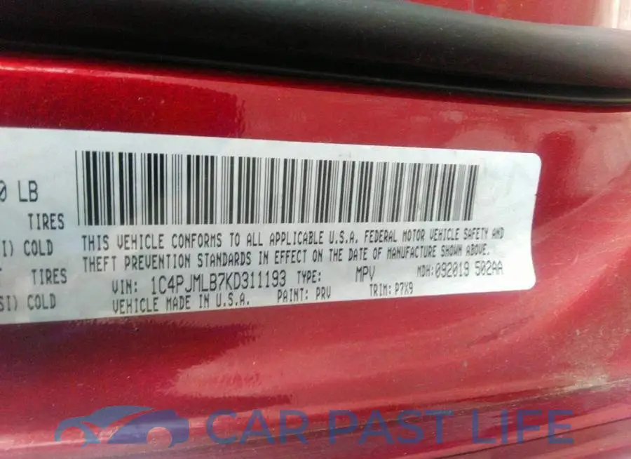 1C4PJMLB7KD311193# 9