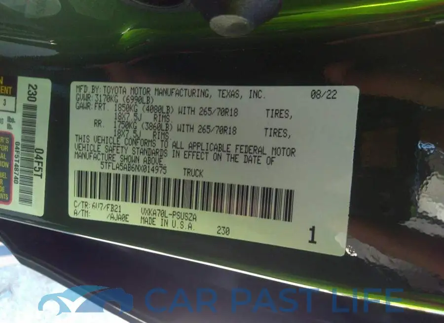5TFLA5AB6NX014975# 9