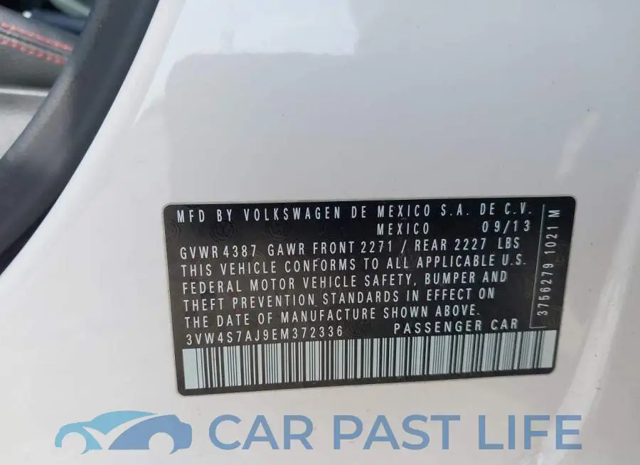 3VW4S7AJ9EM372336# 9