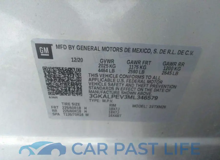 3GKALPEV3ML346579# 9