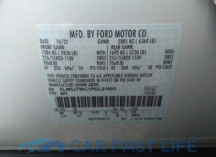 5LM5J7WC1PGL01903# 9
