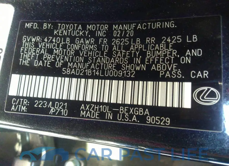 58AD21B14LU009132# 9