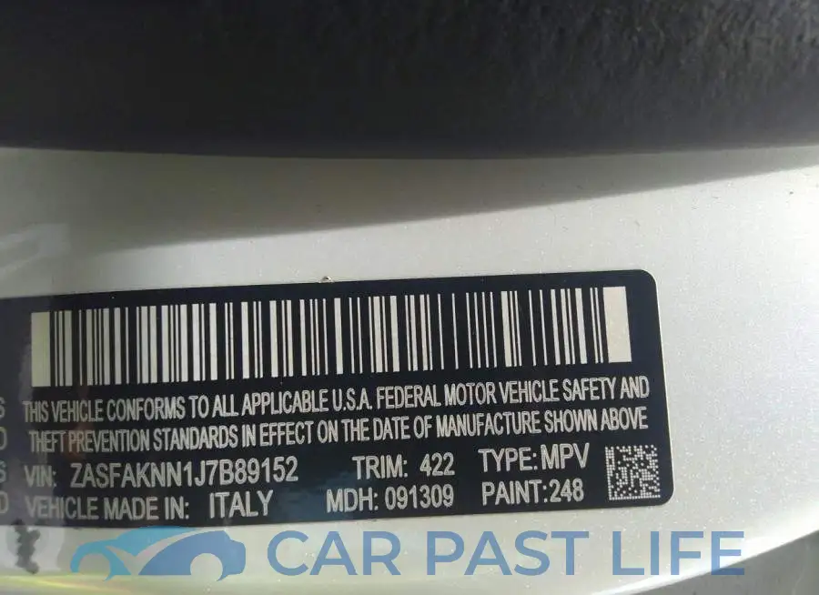 ZASFAKNN1J7B89152# 9