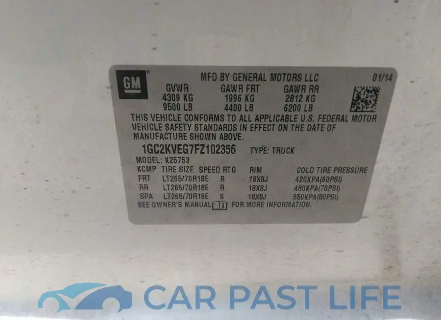1GC2KVEG7FZ102356# 9