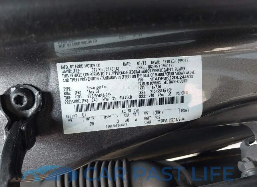 1FADP3K22DL244613# 9