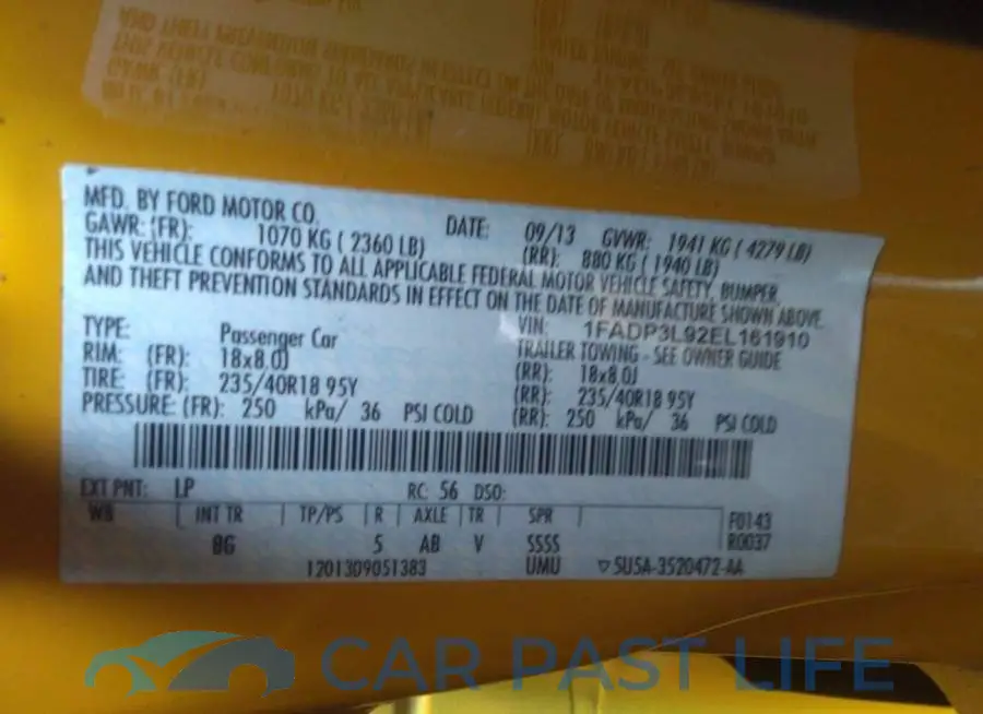 1FADP3L92EL161910# 9