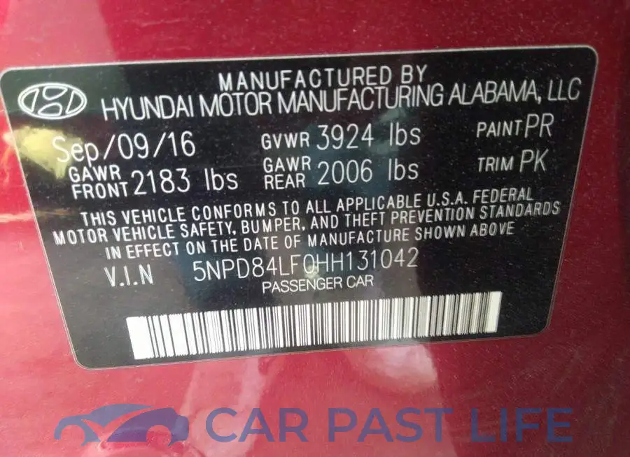 5NPD84LF0HH131042# 9
