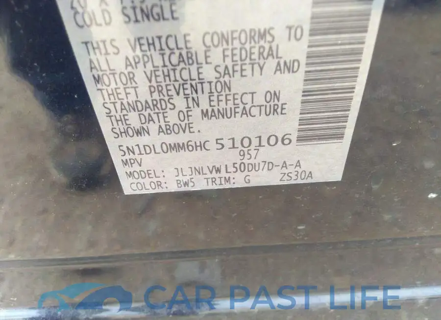5N1DL0MM6HC510106# 9
