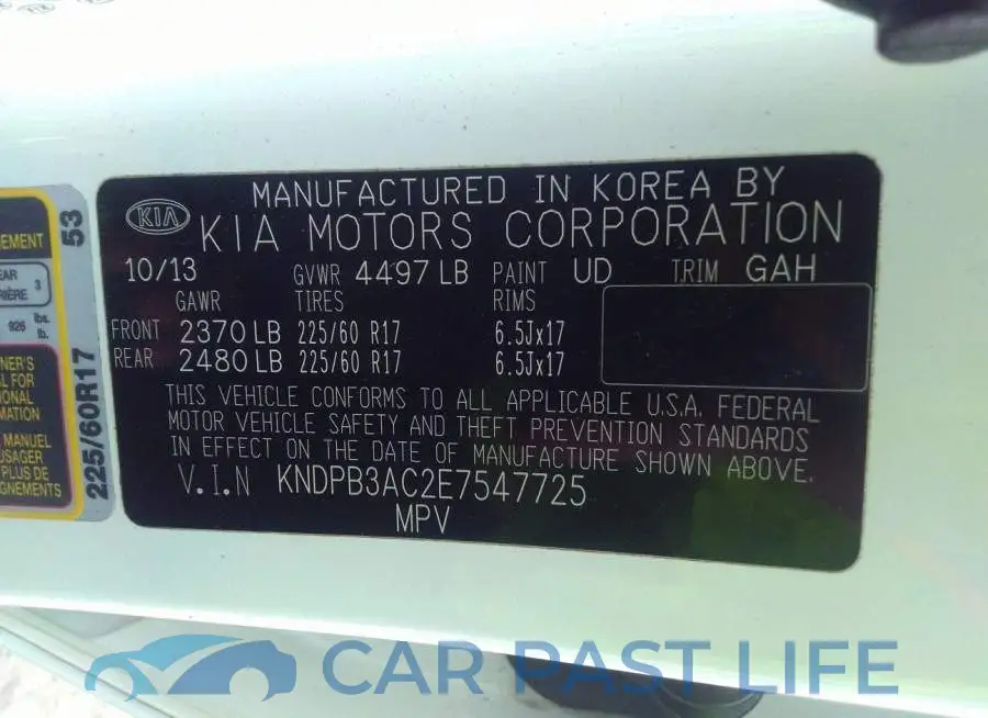 KNDPB3AC2E7547725# 8