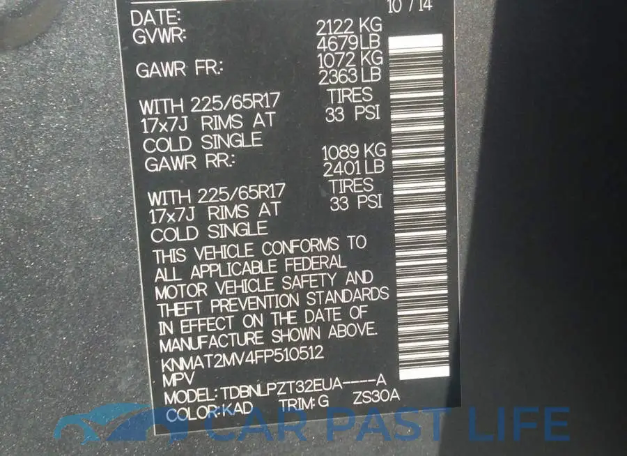 KNMAT2MV4FP510512# 9