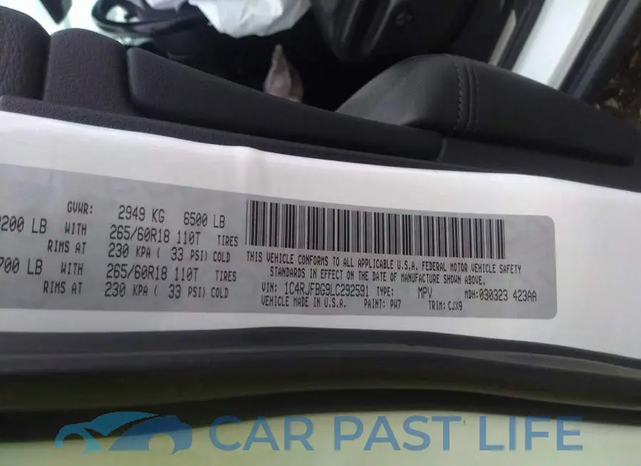 1C4RJFBG9LC292591# 9