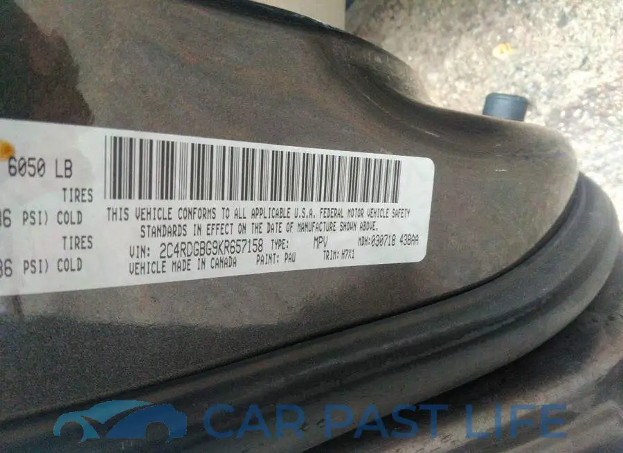 2C4RDGBG9KR657158# 9