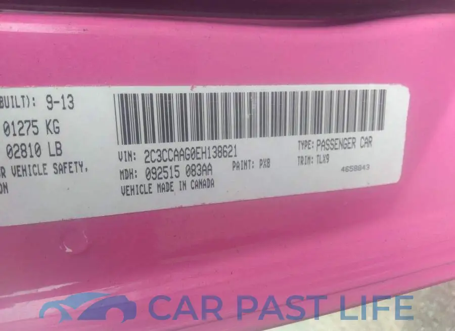 2C3CCAAG0EH138621# 9