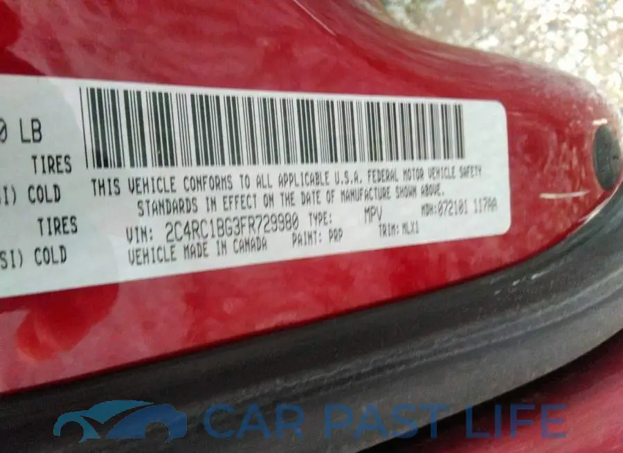 2C4RC1BG3FR729980# 9