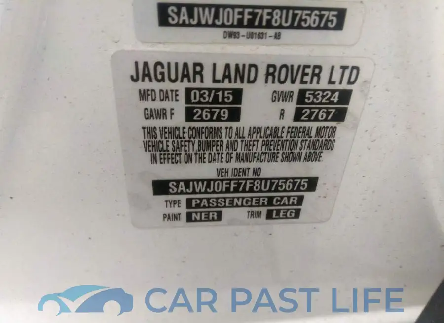 SAJWJ0FF7F8U75675# 9