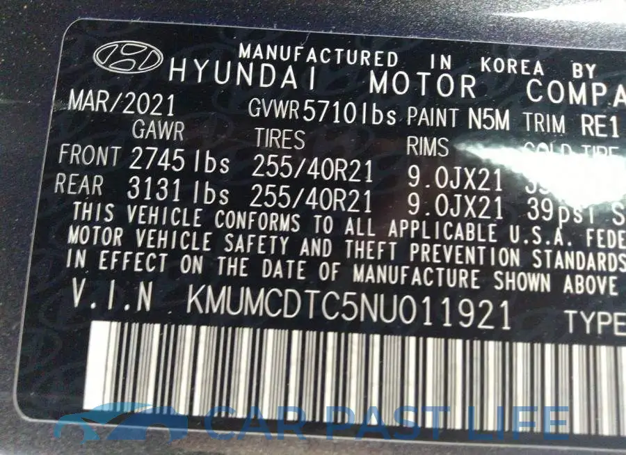 KMUMCDTC5NU011921# 9