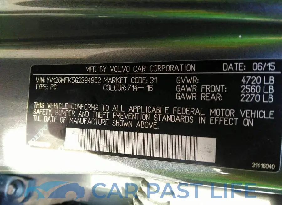 YV126MFK5G2394952# 9