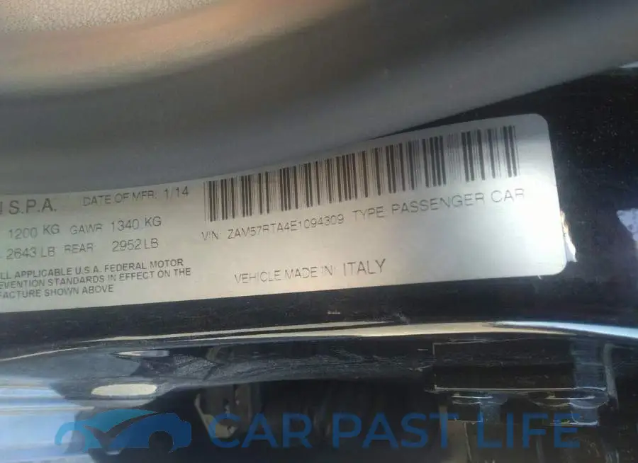 ZAM57RTA4E1094309# 9