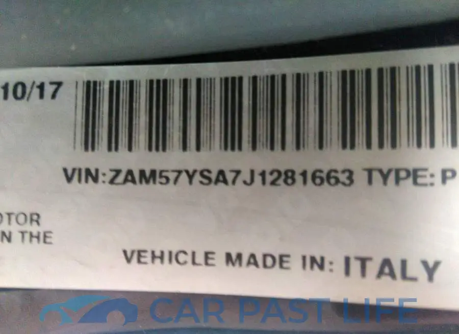 ZAM57YSA7J1281663# 9