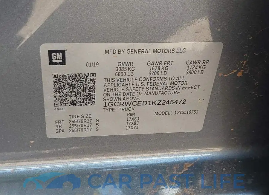 1GCRWCED1KZ245472# 9