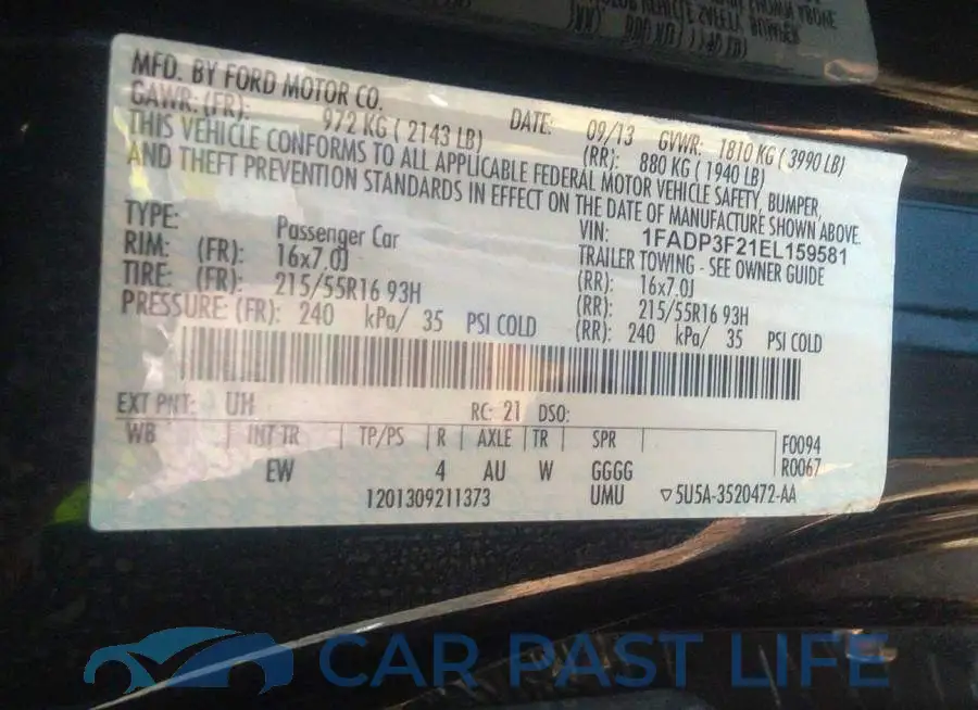 1FADP3F21EL159581# 9