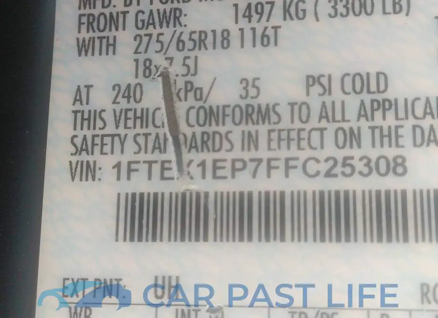 1FTEX1EP7FFC25308# 9