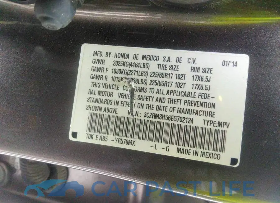3CZRM3H56EG702124# 9