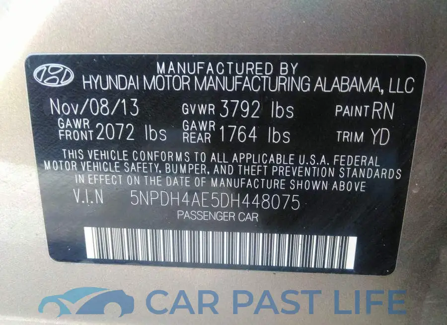 5NPDH4AE5DH448075# 9