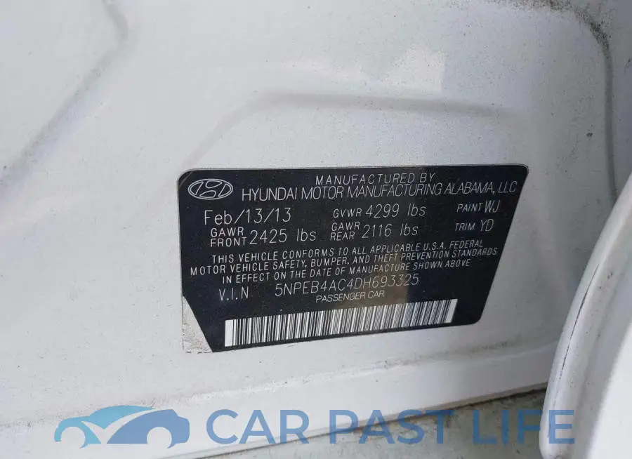 5NPEB4AC4DH693325# 9