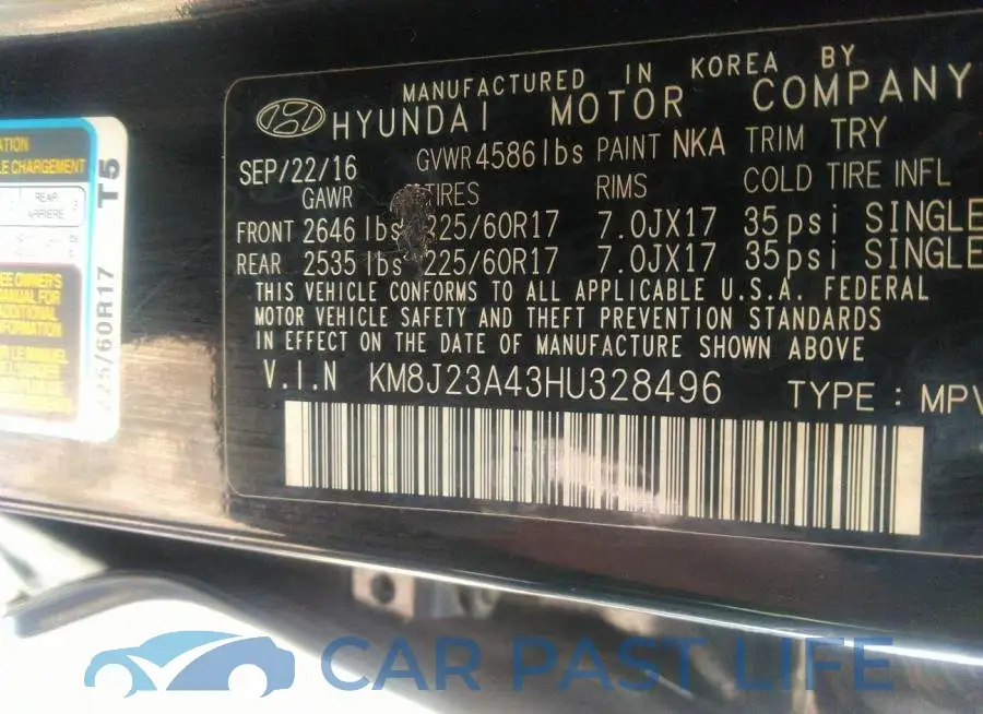 KM8J23A43HU328496# 9