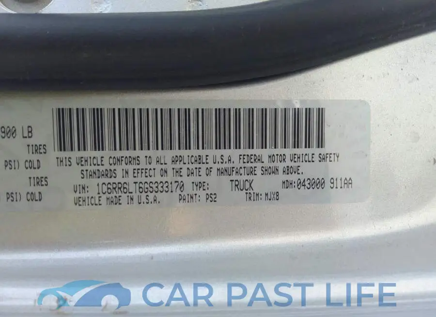 1C6RR6LT6GS333170# 9