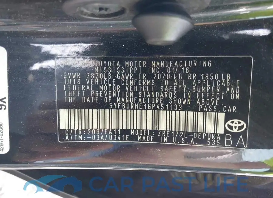 5YFBURHE1GP451133# 9
