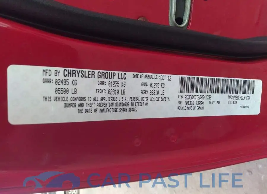 2C3CDXDT0DH541733# 9