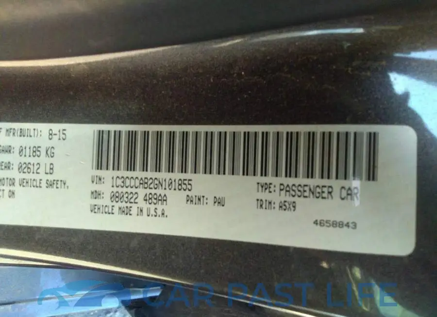 1C3CCCAB2GN101855# 9