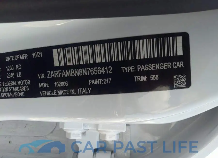 ZARFAMBN8N7656412# 9