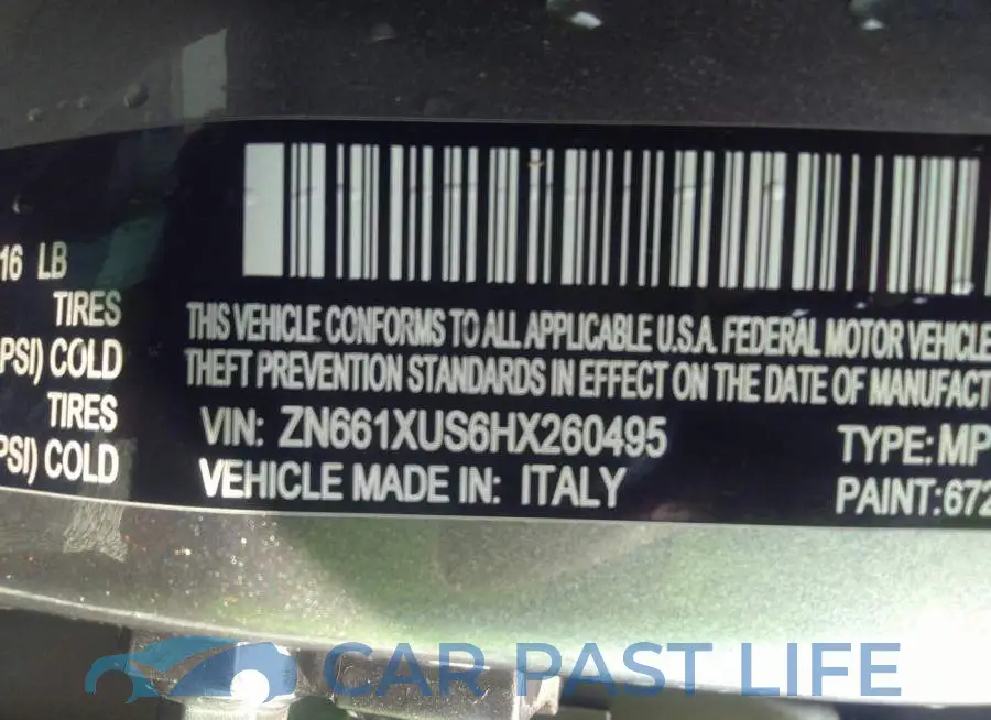 ZN661XUS6HX260495# 9